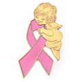 Pink Ribbon Angel Lapel Pin